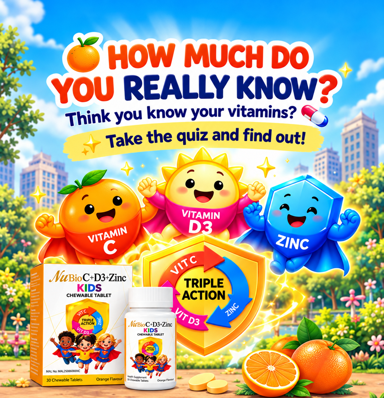 NuBio Kids quiz opening artwork